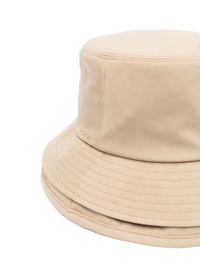 sacai layered-brim wool bucket hat outlook