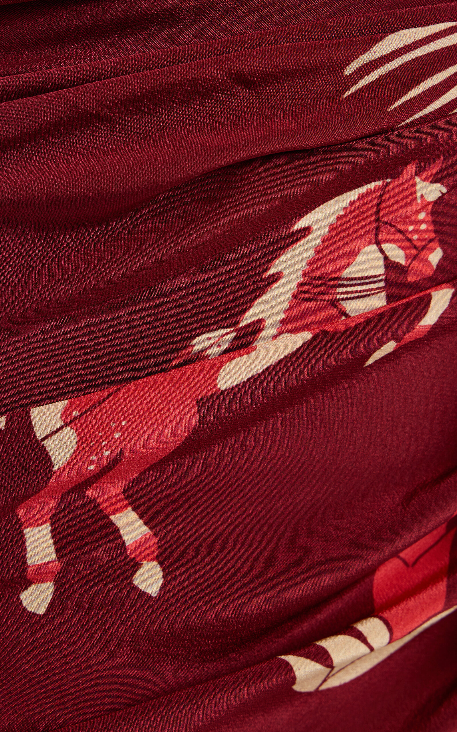 Hidden Oasis Silk Mini Dress burgundy - 6