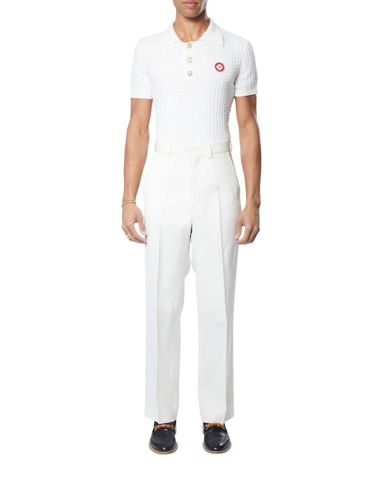 White Wool Tailoring Trousers | Casablanca Paris - 3