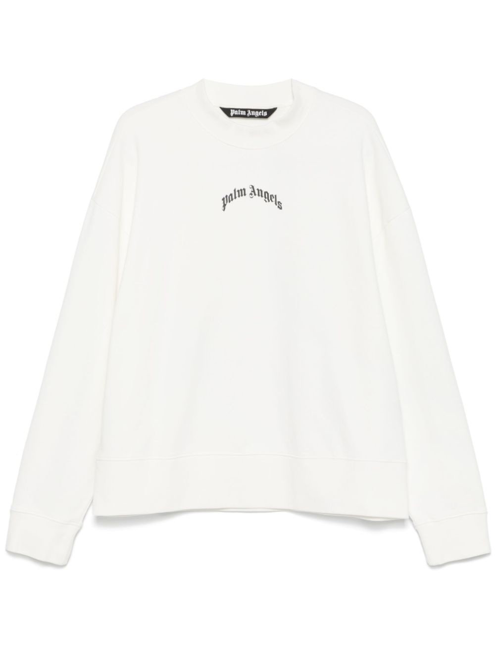 curved-logo sweatshirt - 1