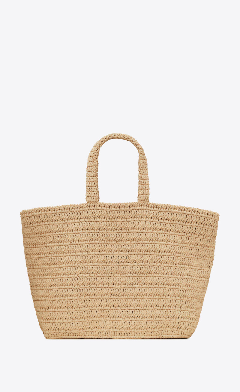 rive gauche supple tote bag in raffia crochet 3