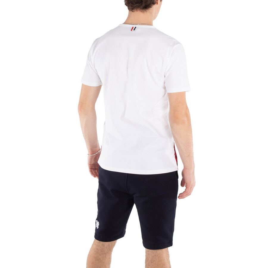 Thom Browne Men's White Jersey Pocket T-Shirt - 3