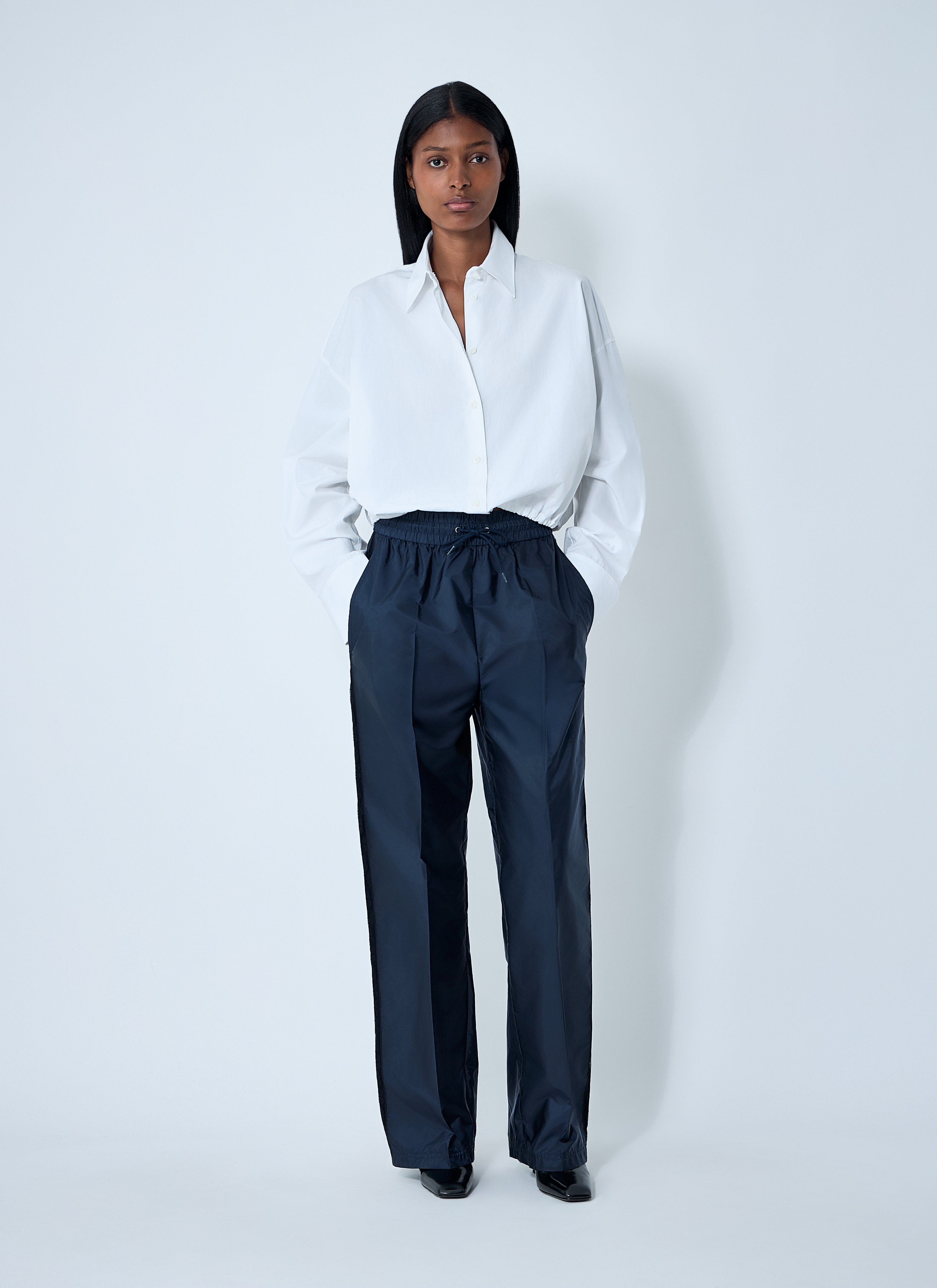 Prada Women Logo Plaque Pants - 2