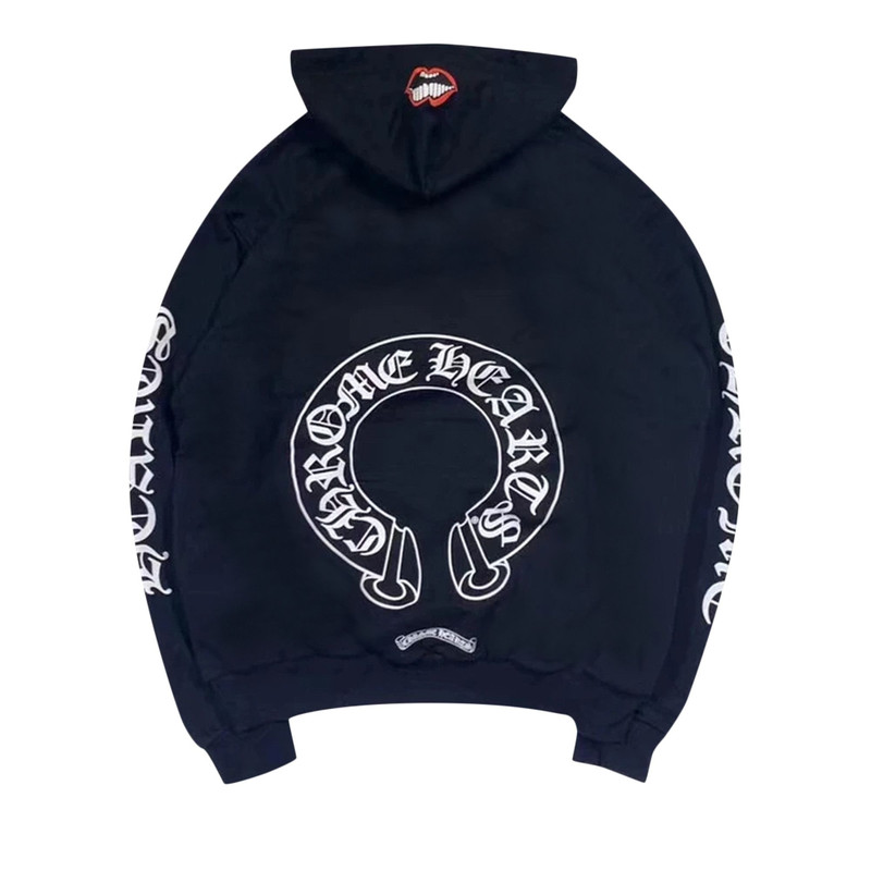 Chrome Hearts Chrome Hearts x Matty Boy Chomper Horseshoe Hoodie 'Black' outlook