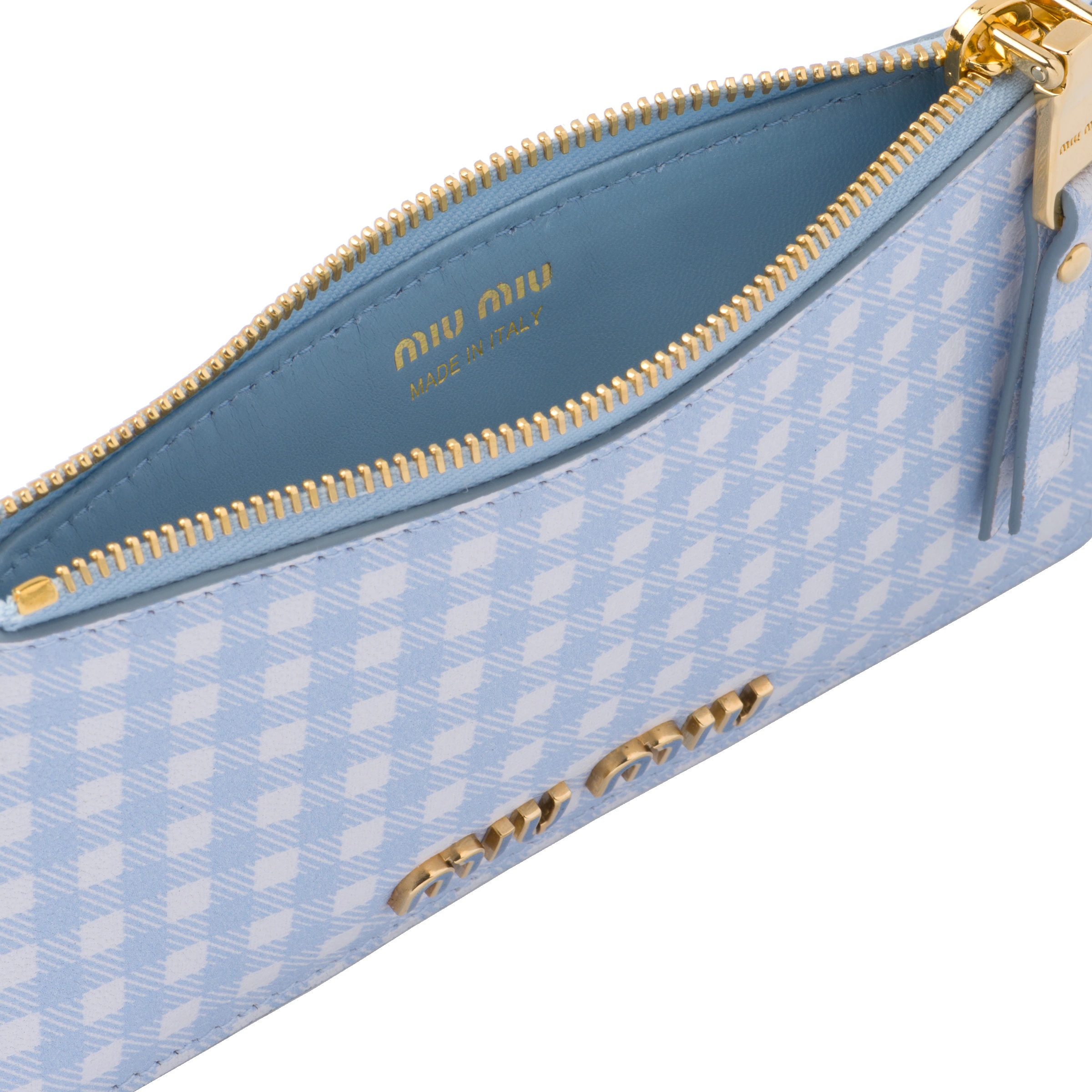 Printed Madras leather envelope wallet - 5