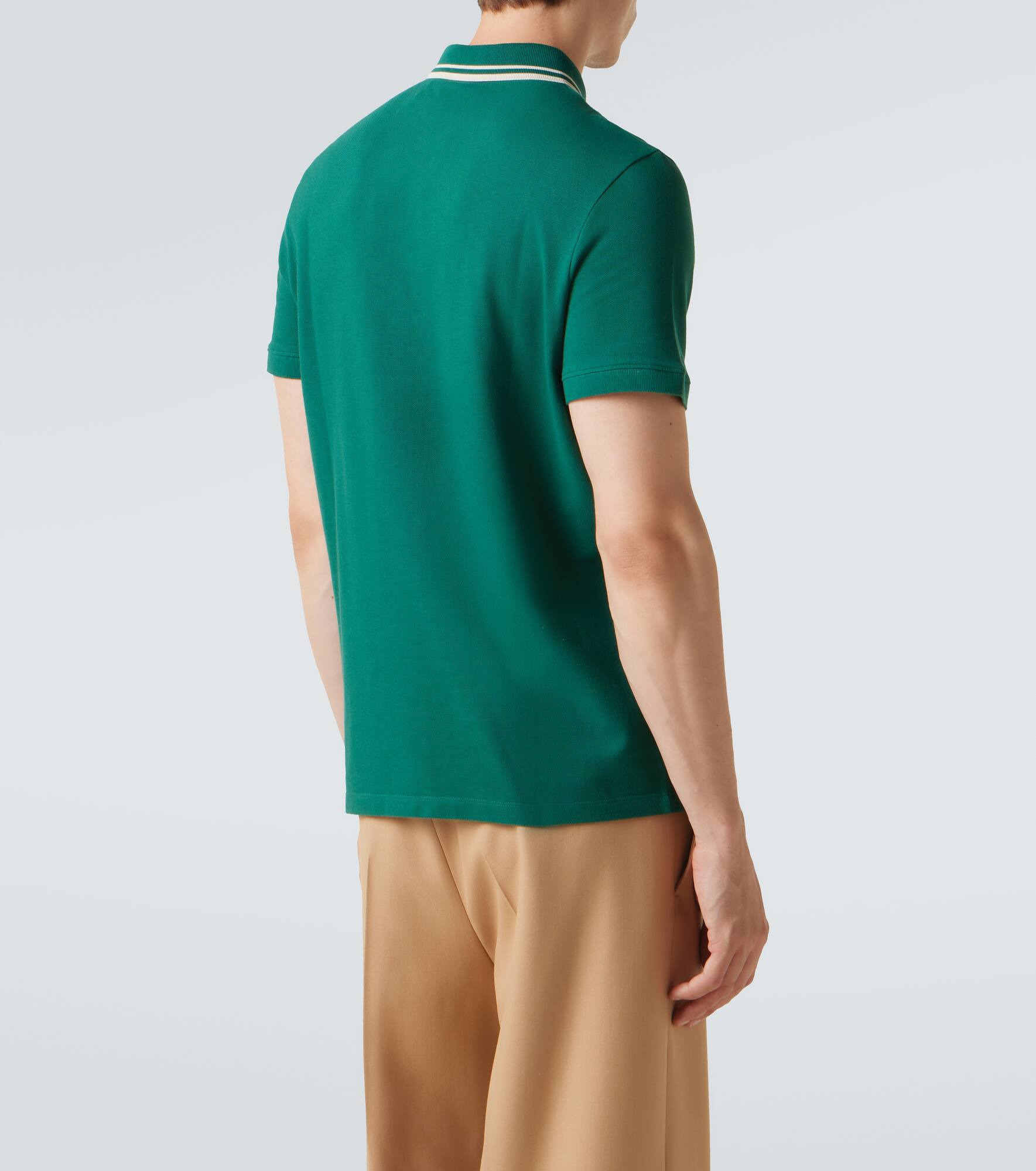 VLogo cotton piqué polo shirt - 4