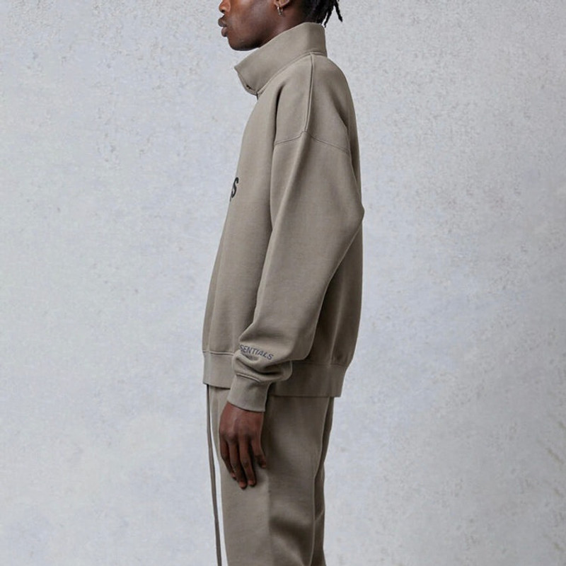 Fear of God Essentials FW20 Half Zip Sweatshirt 'Taupe' FOG-FW20-209 6