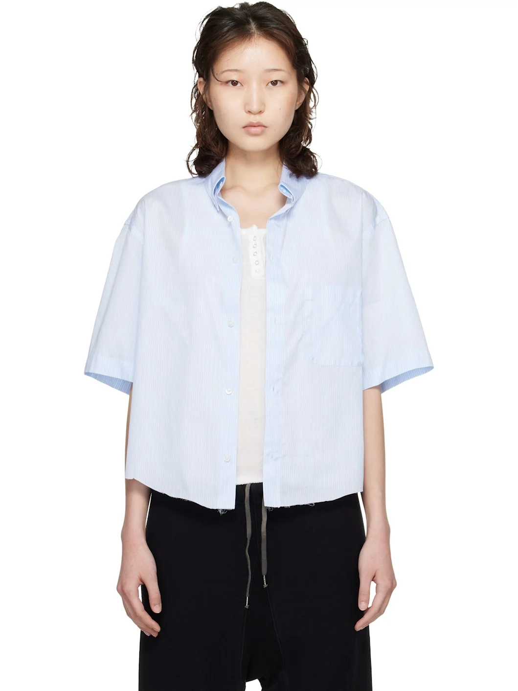 Blue Short-Sleeved Shirt - 1