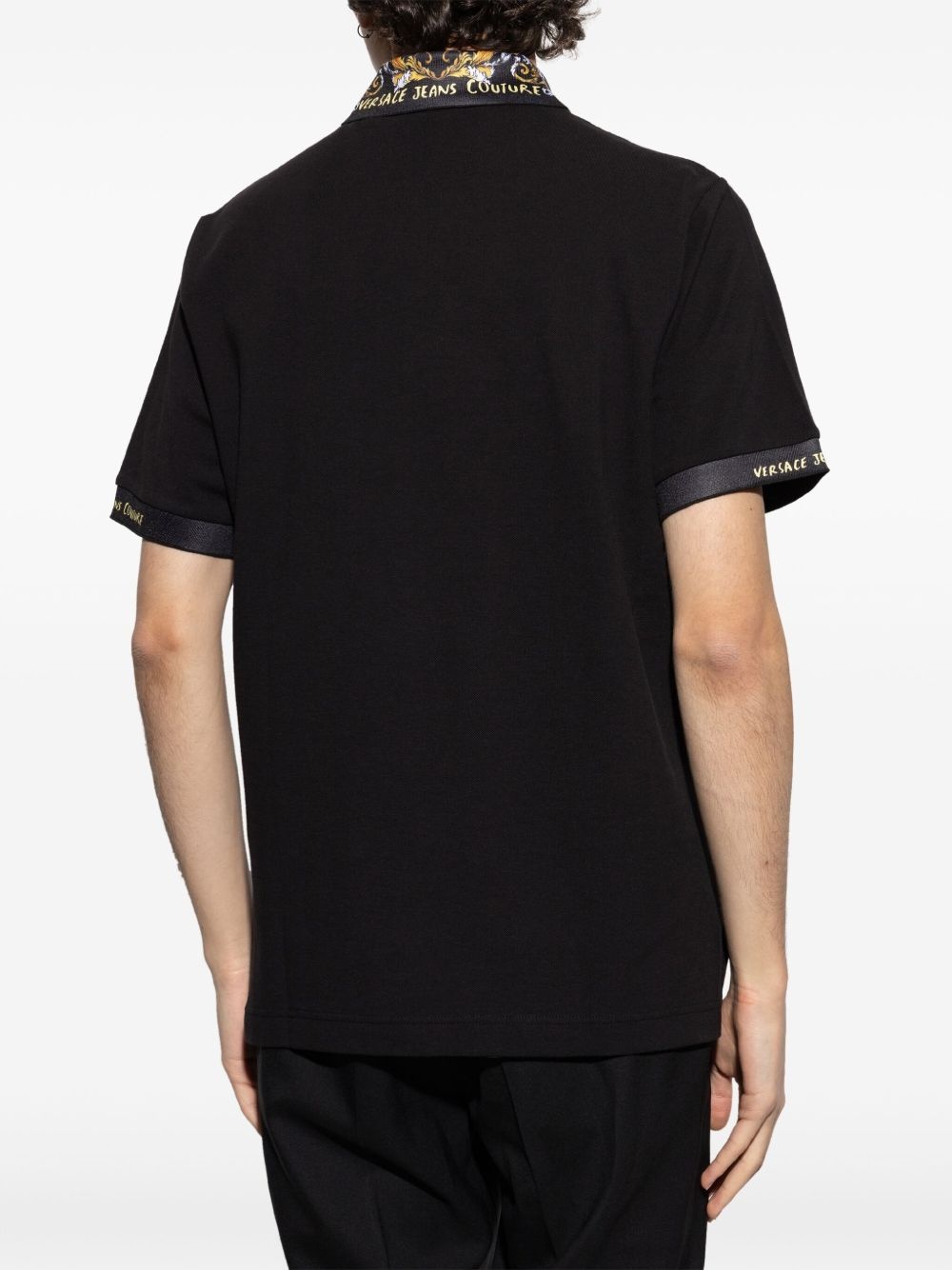 Barocco-detail polo shirt - 4