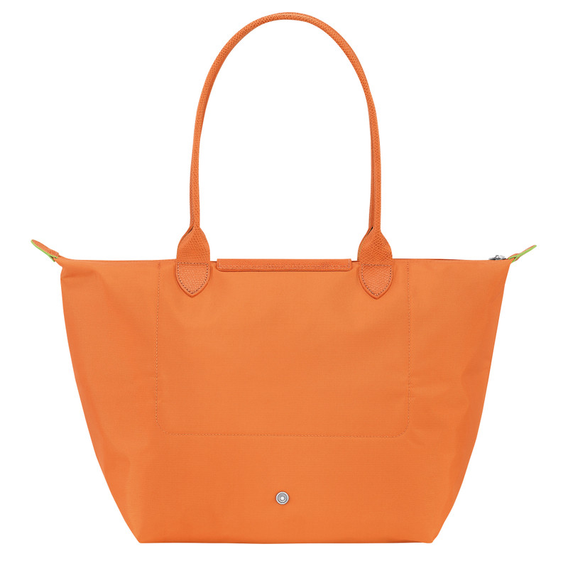 Le Pliage Green L Tote bag Orange - Recycled canvas 4