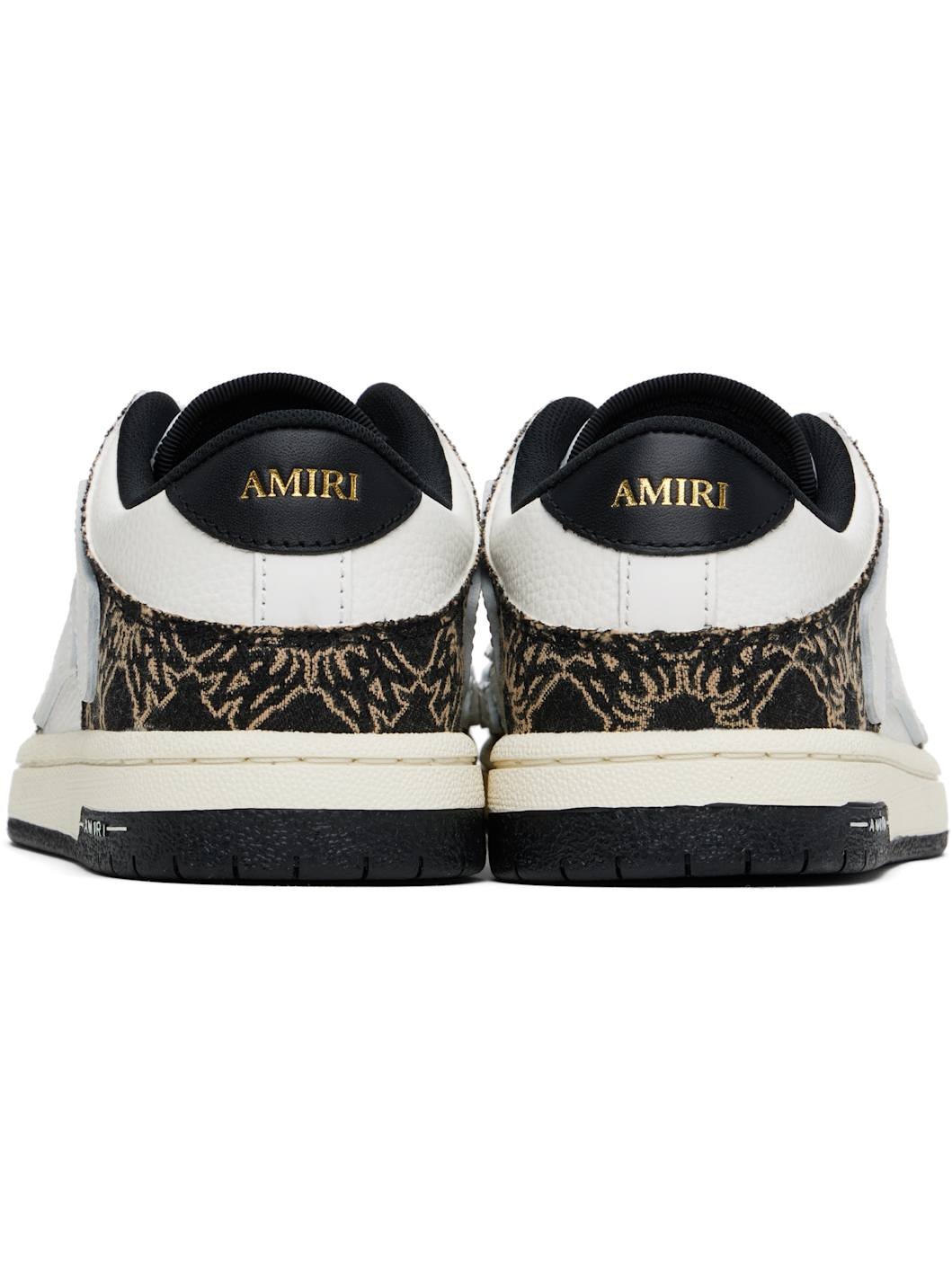White & Black MA Quad Skel Low Top Sneakers - 2