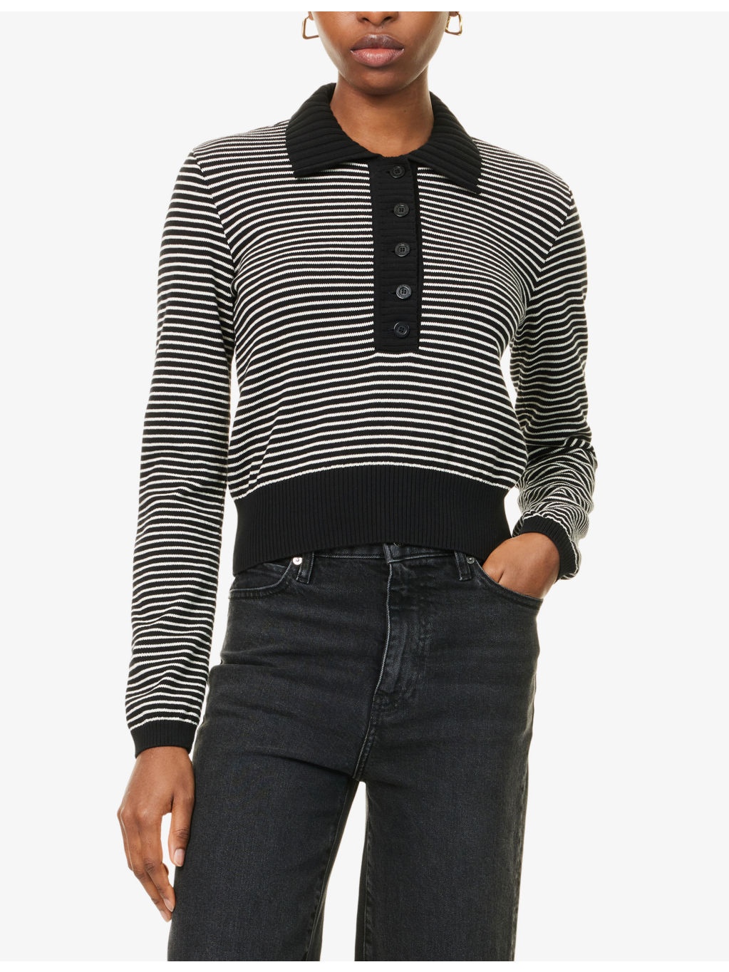 Graduate Striped Cotton-Knit Polo Jumper - 3