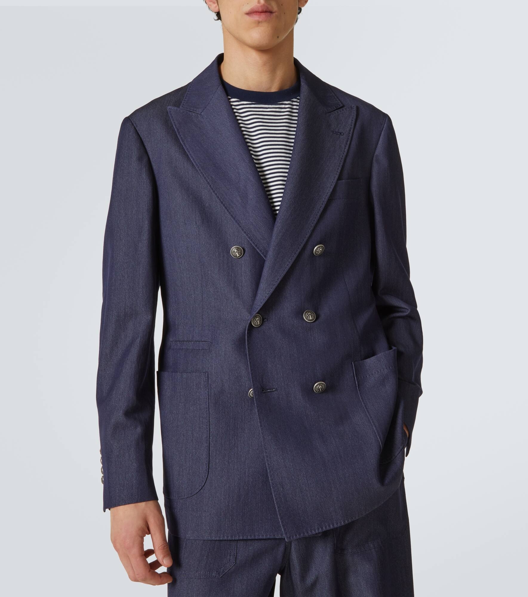 Wool, hemp, and silk suit jacket - 5