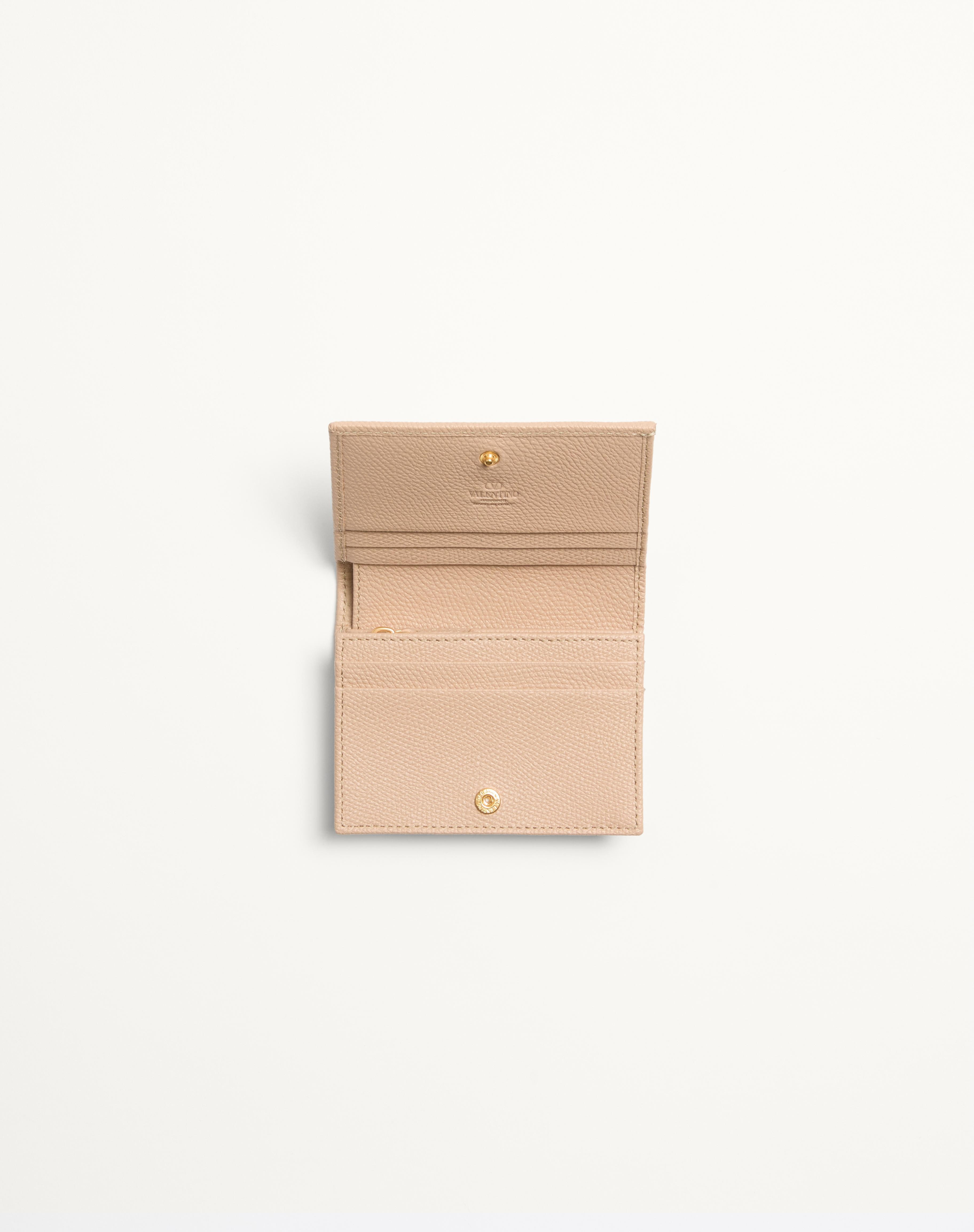 VLOGO SIGNATURE GRAINY CALFSKIN WALLET - 5
