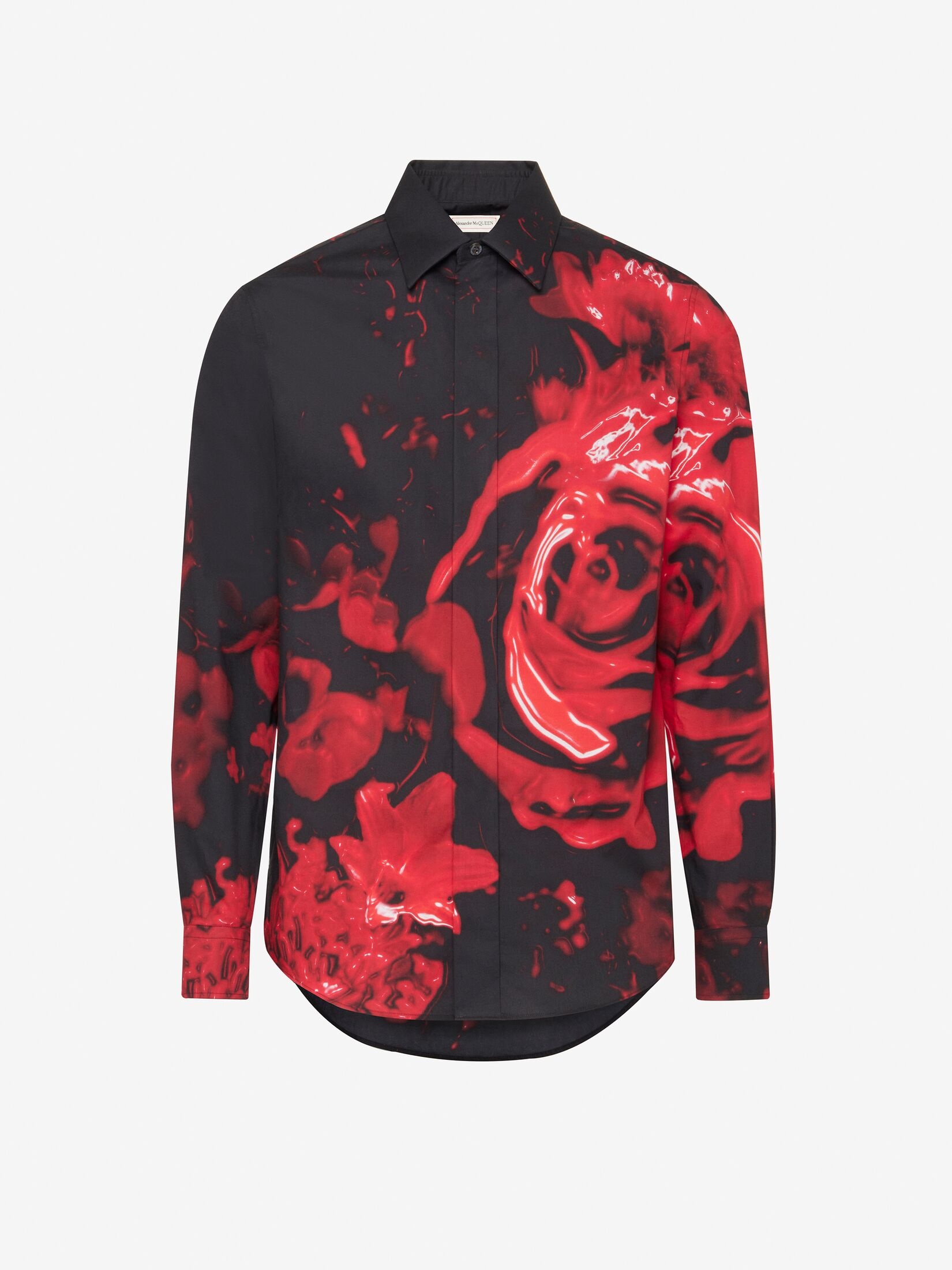 Men's Wax Flower Shirt in Black/red - 2