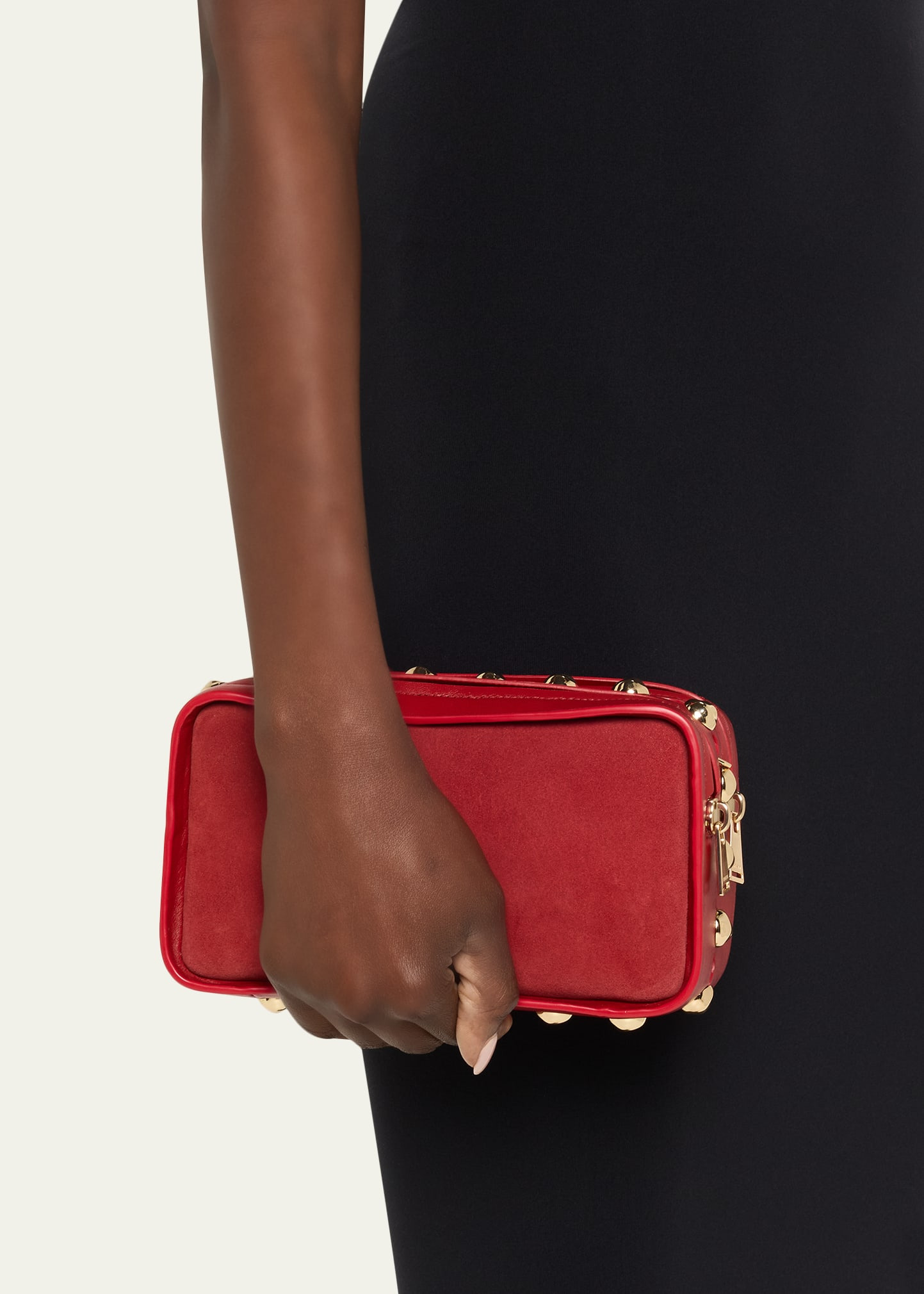 Amaya Studded Suede & Leather Camera Bag - 2