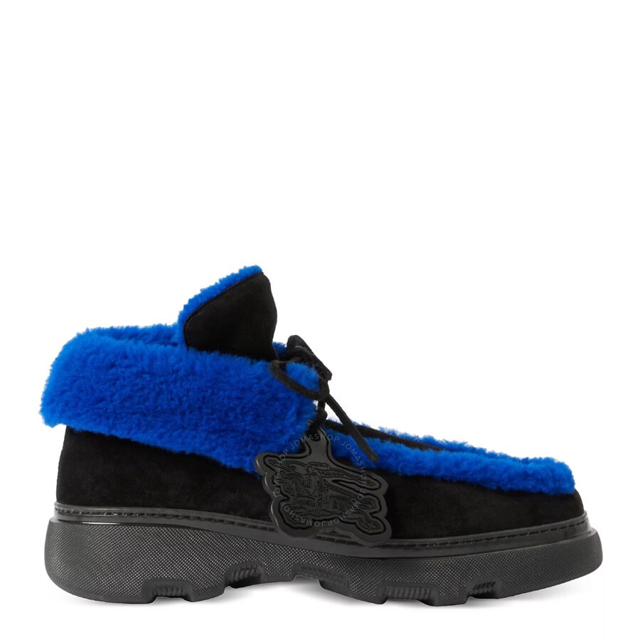 Burberry Suede and Shearling Creeper Boots - 1
