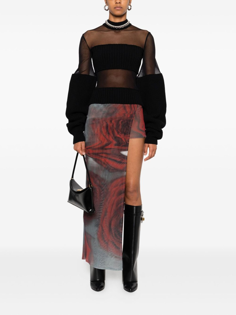 Jean Paul Gaultier Blurry Roses mini skort outlook