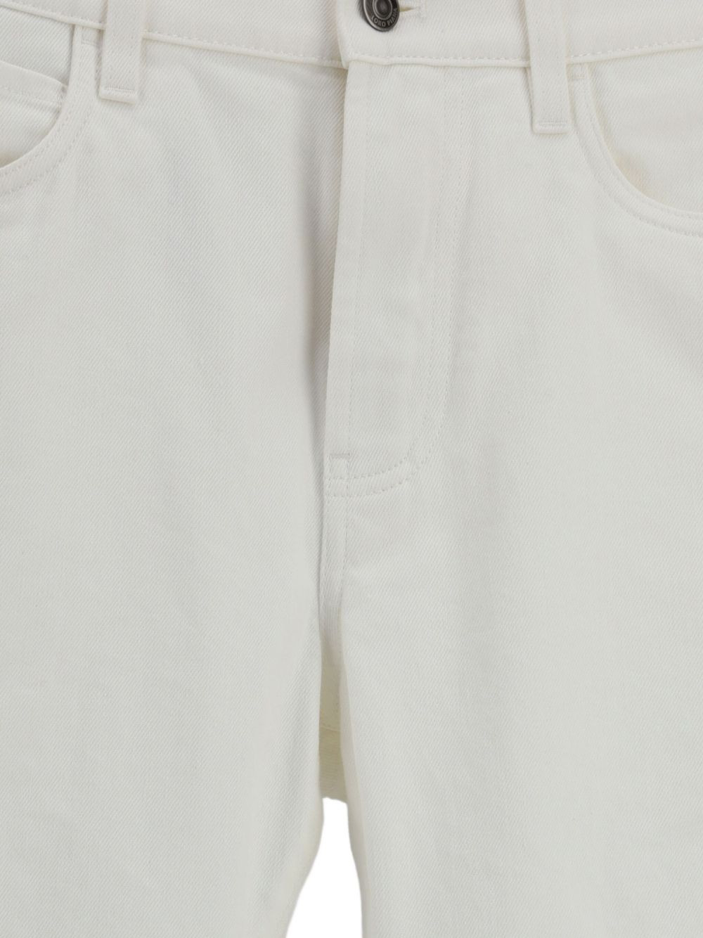 five-pocket leather-appliqué jeans - 5