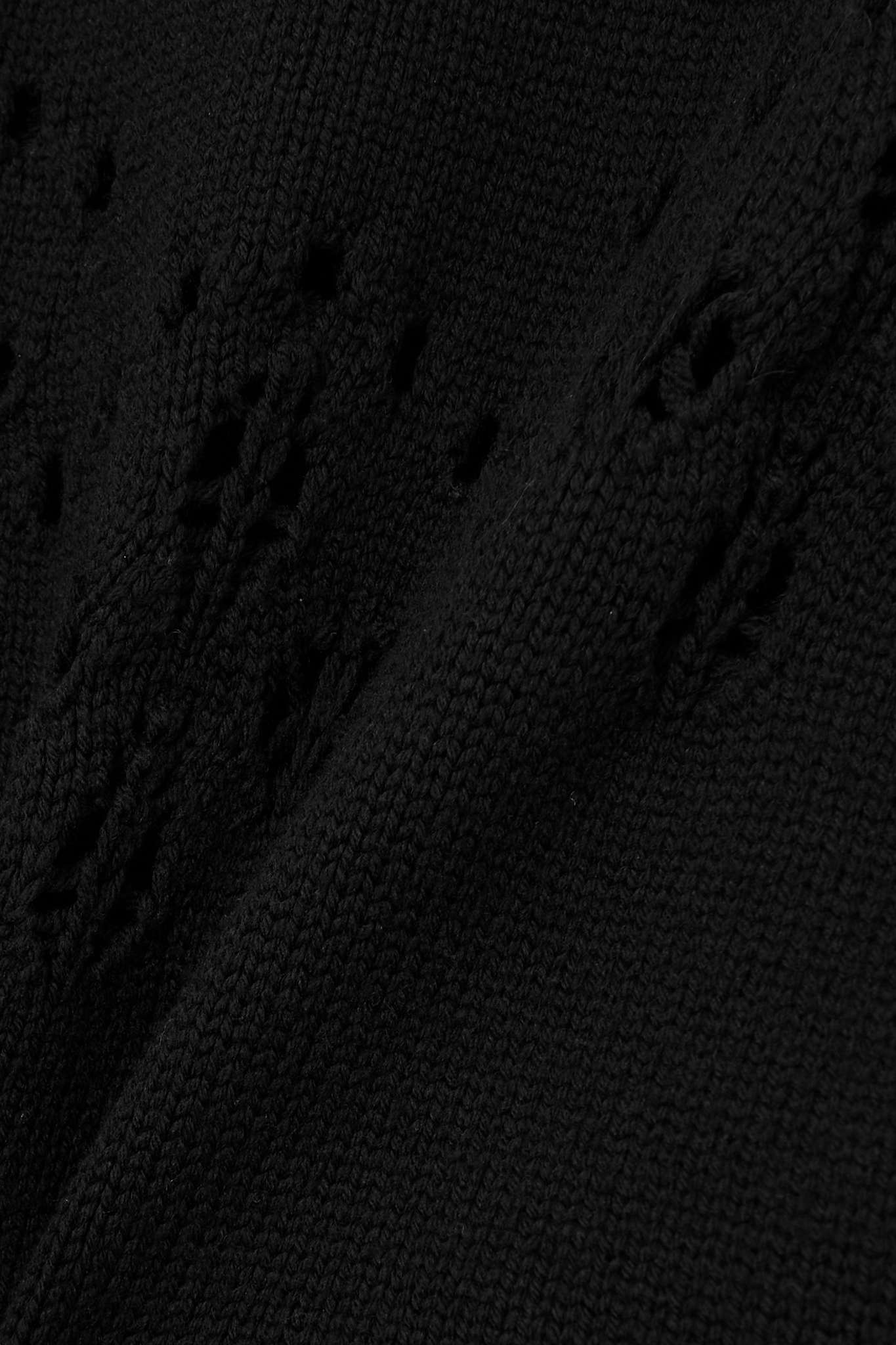 Pointelle-knit wool turtleneck sweater - 5