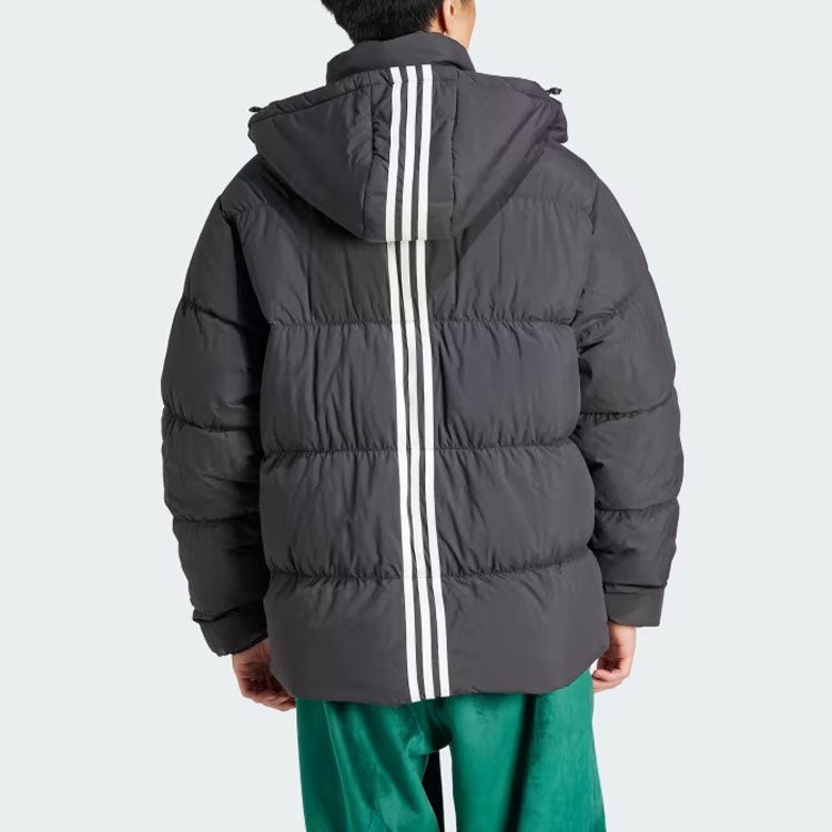 adidas Originals Rifta Down Regen Hooded Puffer Jacket 'Black White' HZ0688 - 3