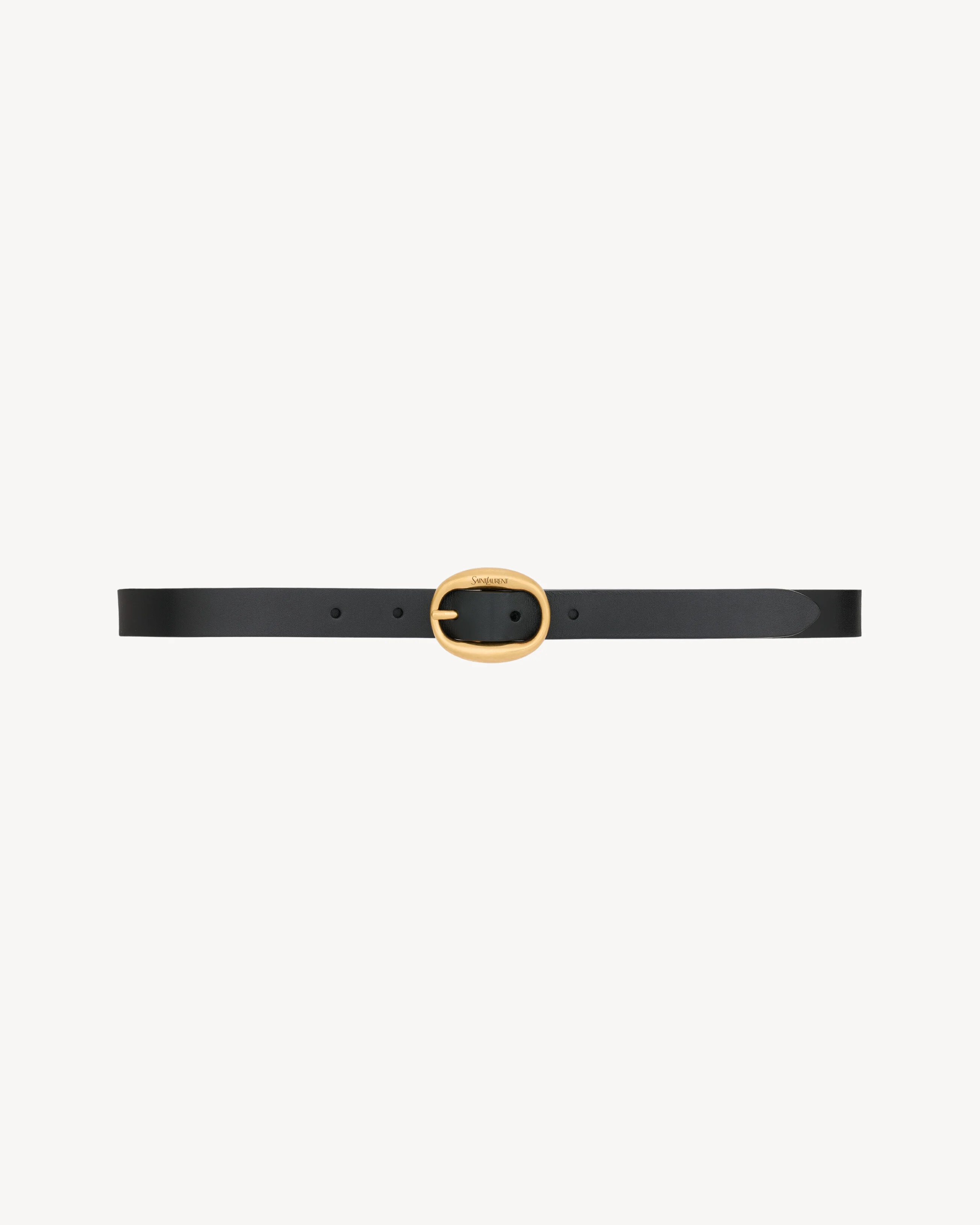 OVAL BUCKLE BELT IN SMOOTH LEATHER - 1