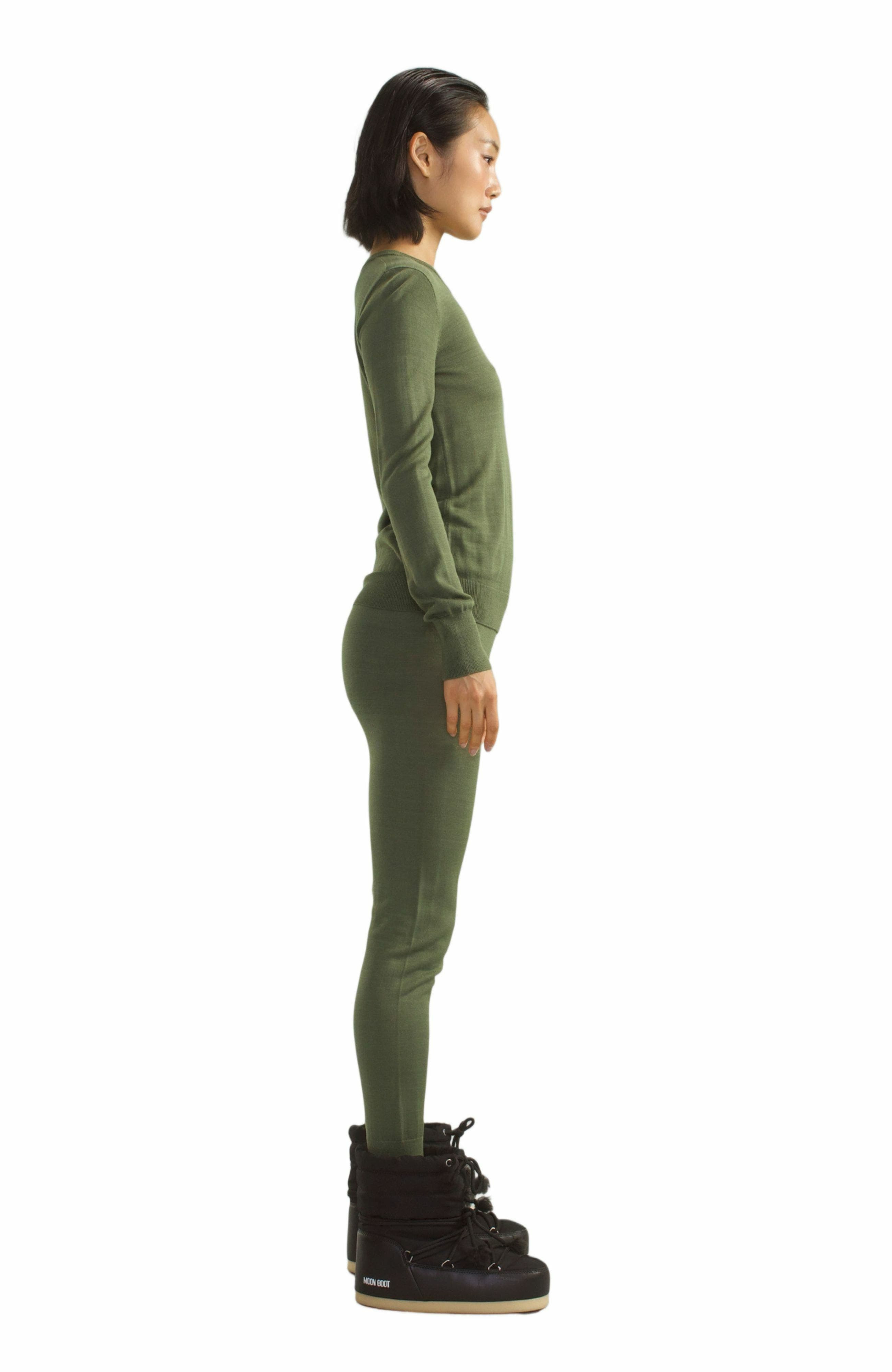 Cynthia Rowley Crewneck Knit Top in Dark Green at Nordstrom - 2