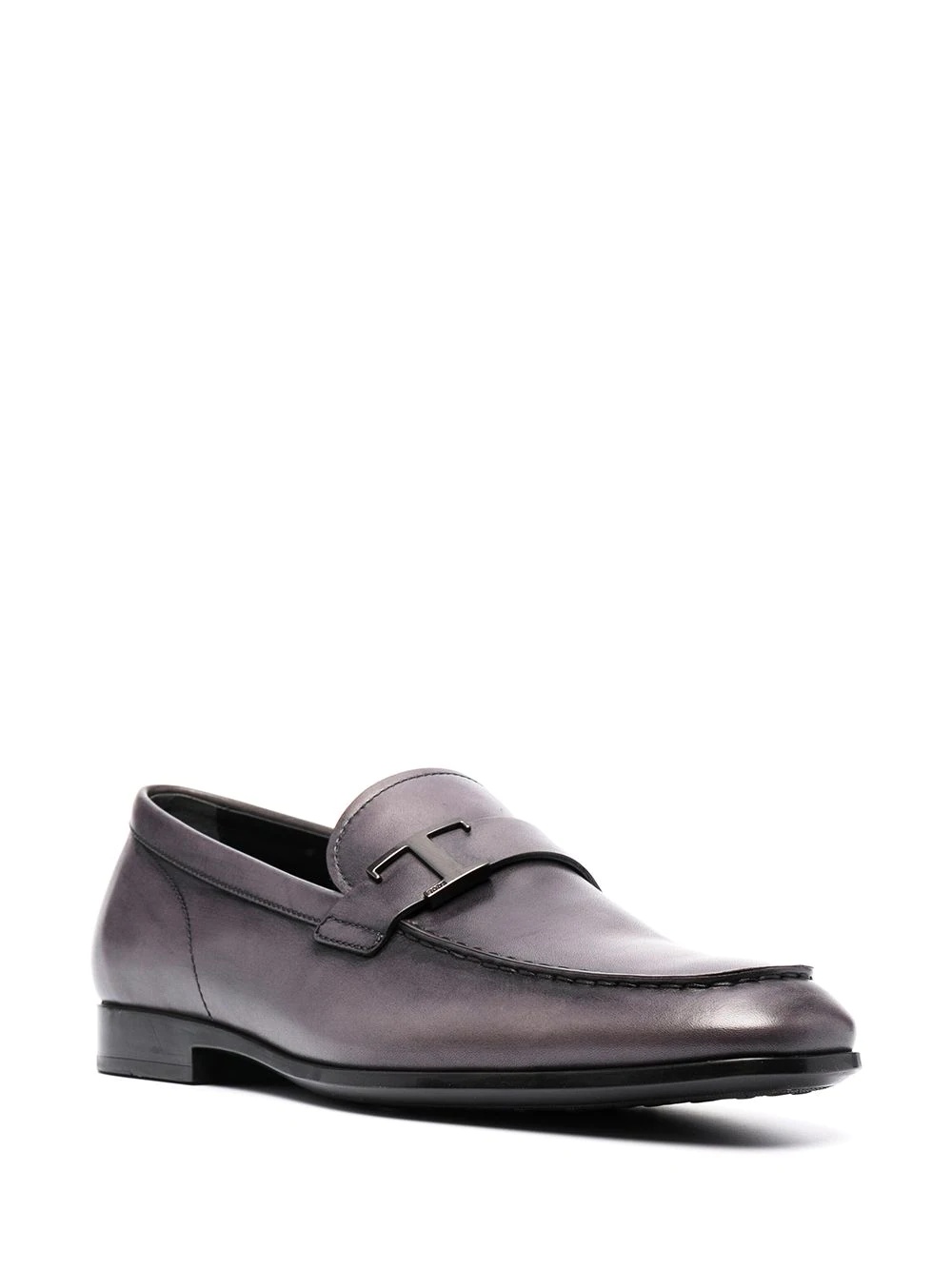 T-logo plaque loafers - 2