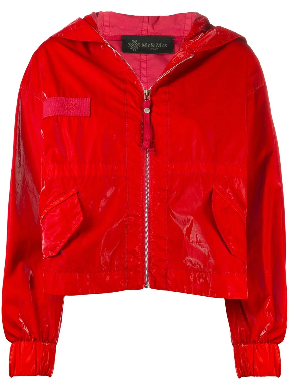 high-shine hooded jacket - 1