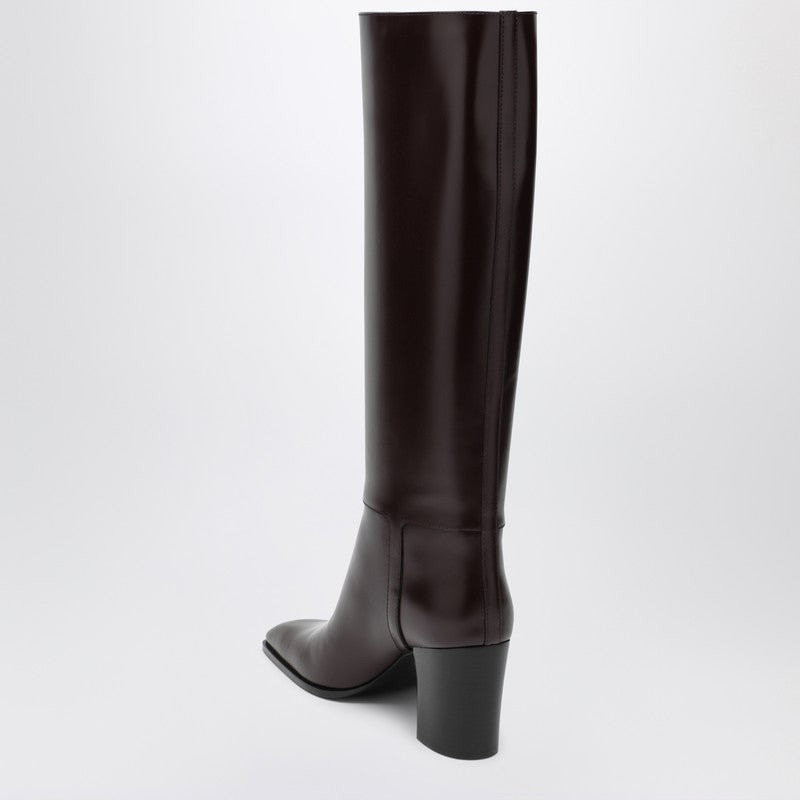Saint Laurent Bordeaux Julia Heeled Boots Women - 2