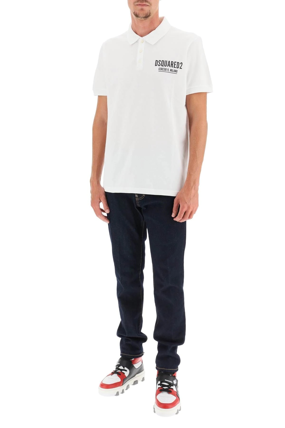 POLO SHIRT WITH 'CERESIO 9' PRINT - 2