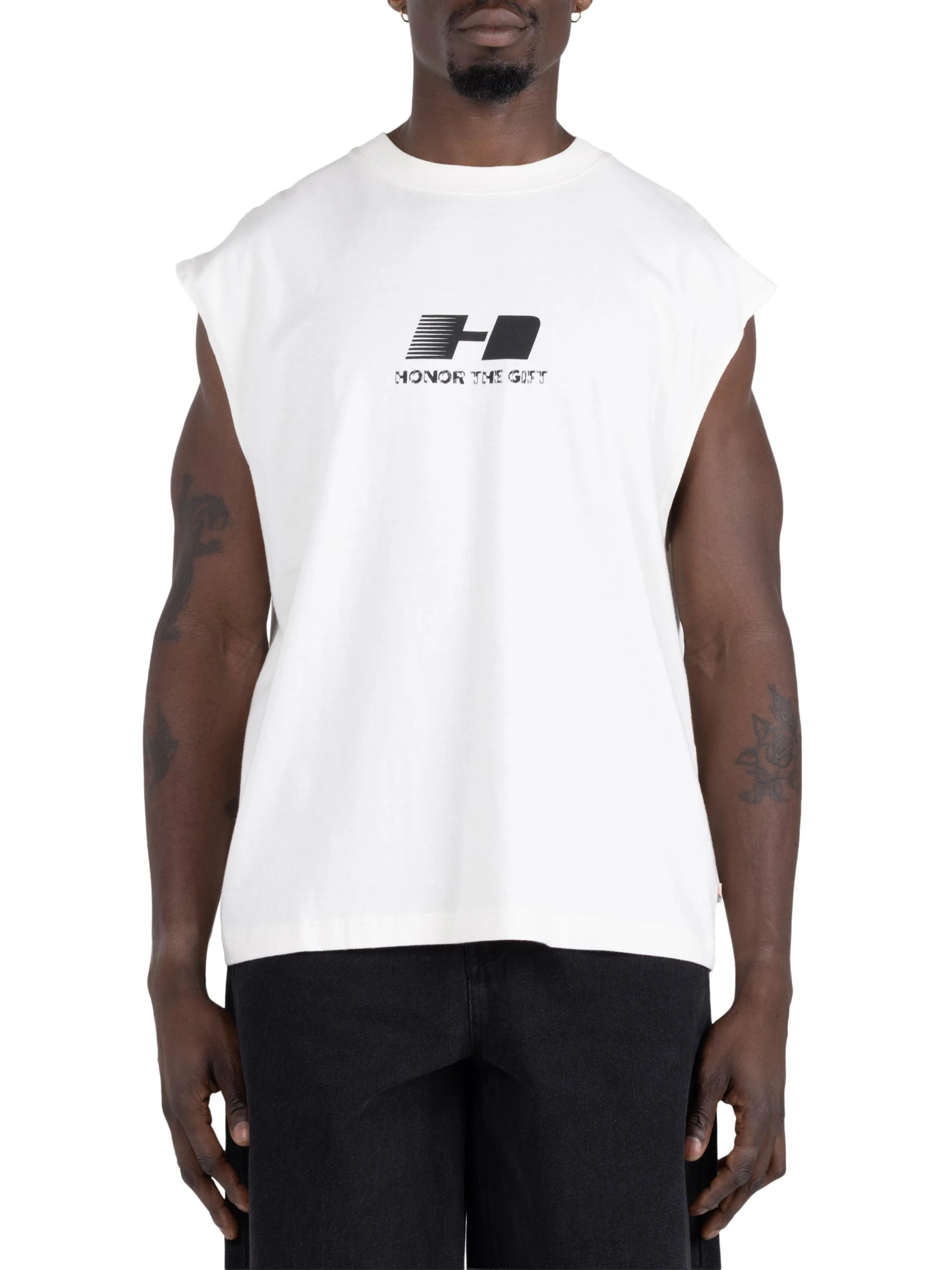Men's The Frequency Cotton Jersey Tank - White - 1