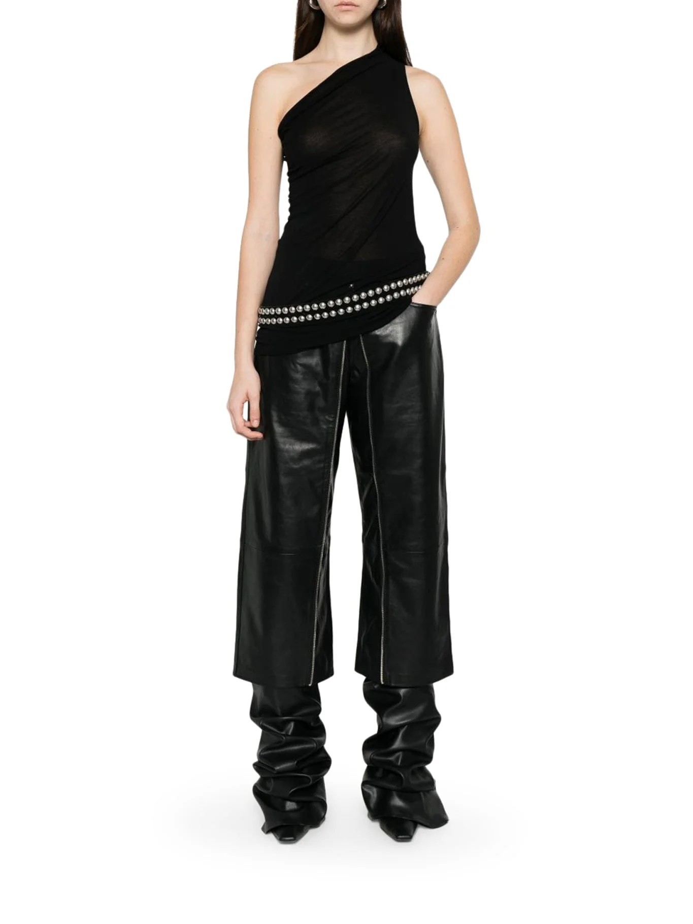 ATHENA TOP WITH ASYMMETRIC SLEEVES - 1