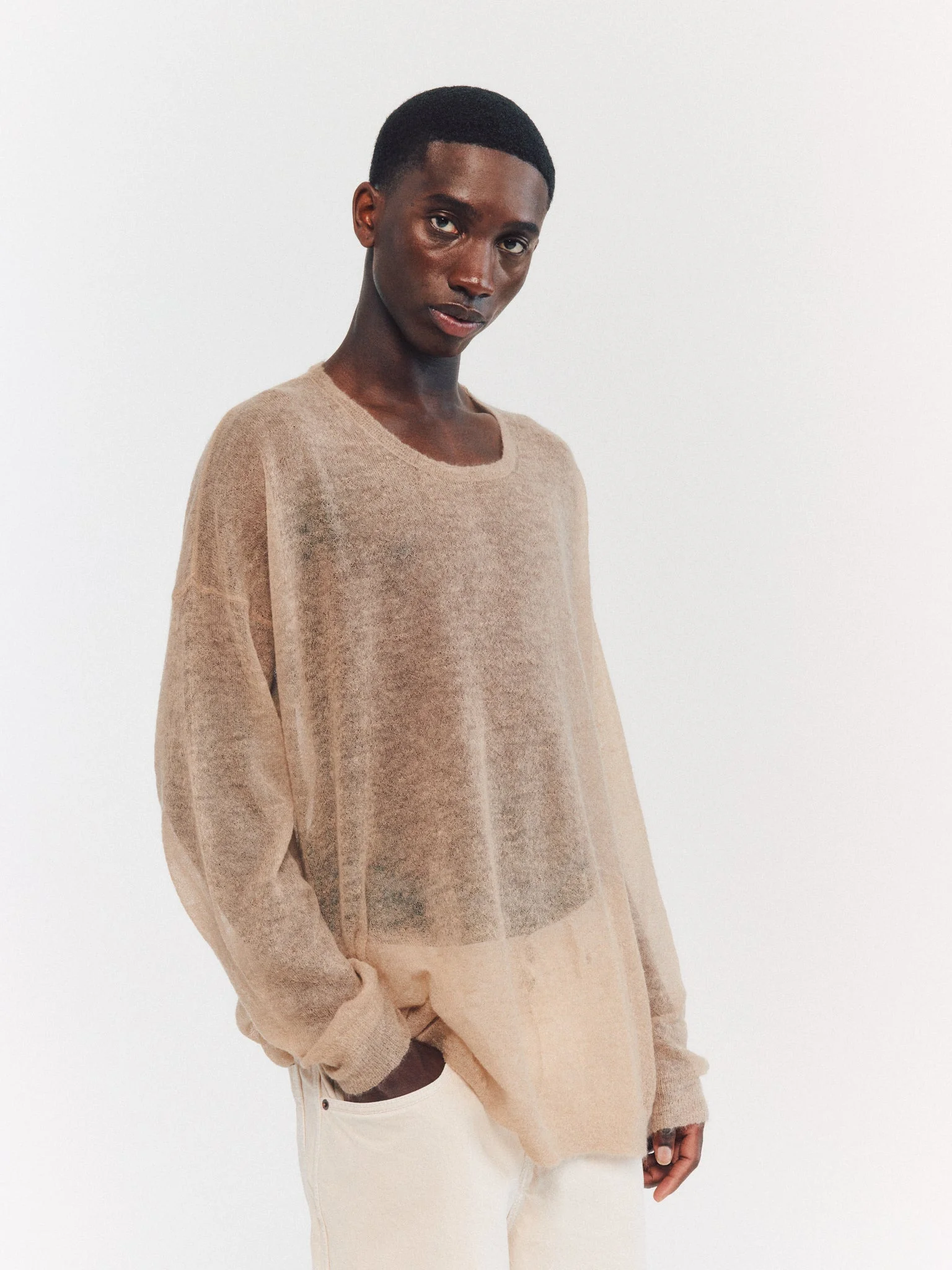 JUMPER - MOHAIR VOILE - JUTE - 1