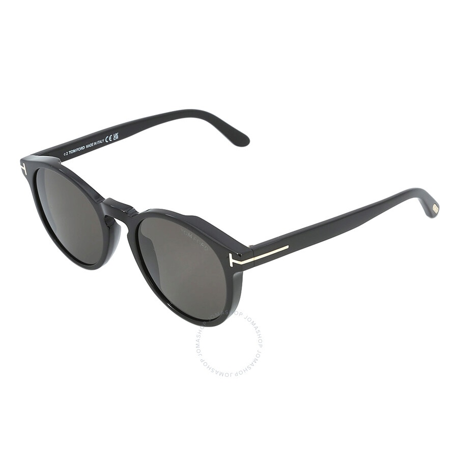 Tom Ford Ian Smoke Round Men's Sunglasses FT0591 01A 51 - 4
