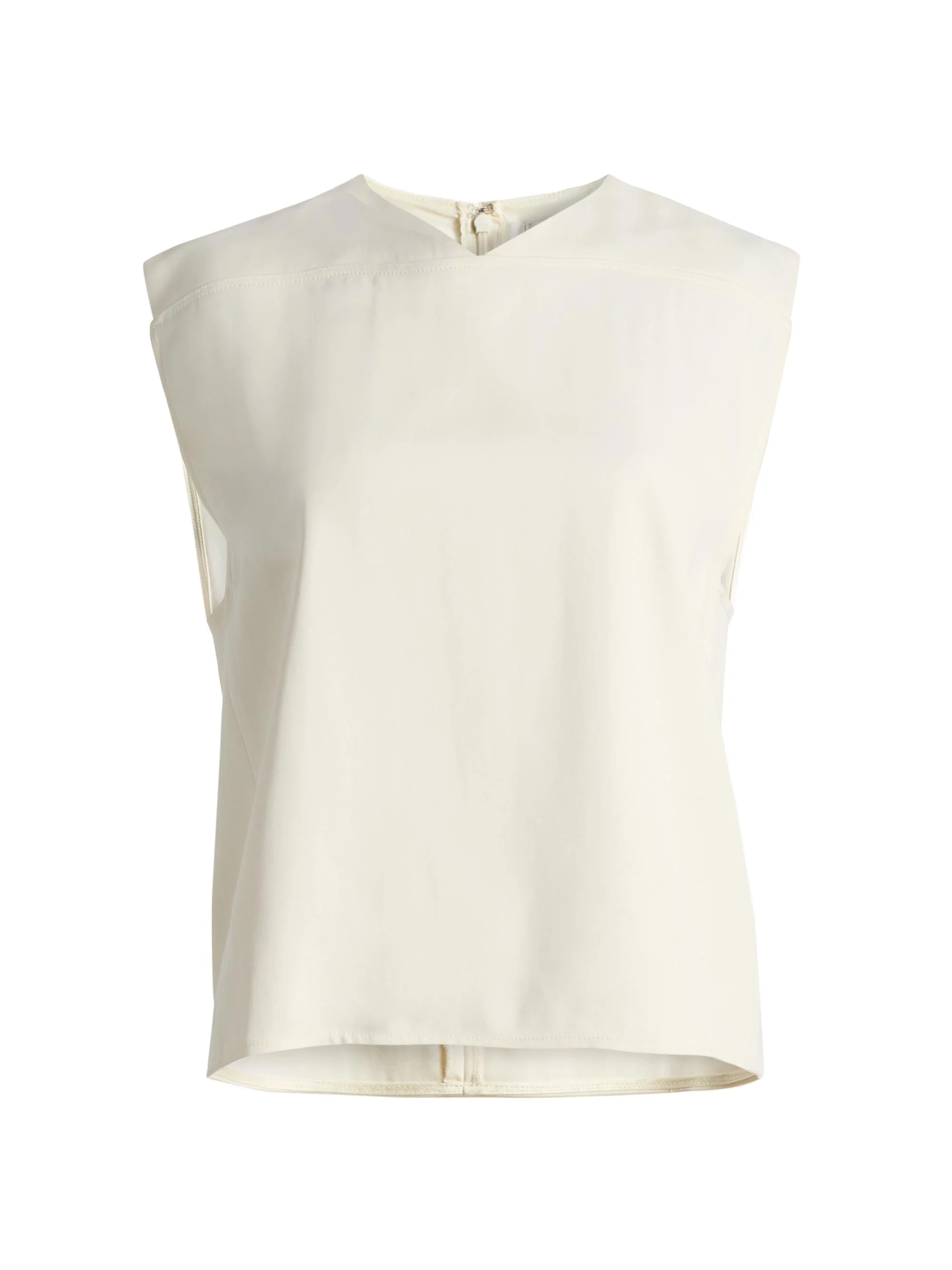 Women's Daika Boxy V-Neck Top - Ivory - 1