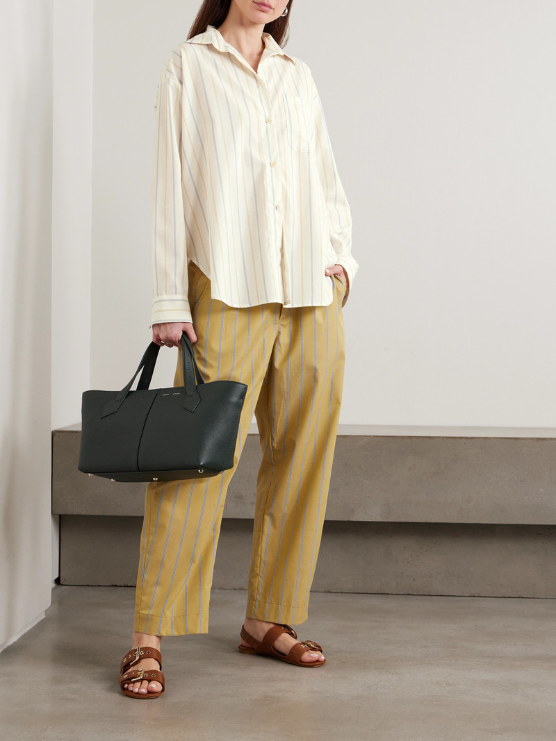 JAMIE HALLER The Essential Striped Cotton-poplin Shirt outlook
