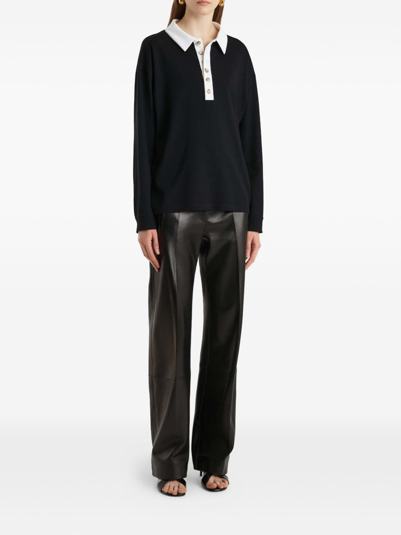 KHAITE Faithful button-up polo top outlook