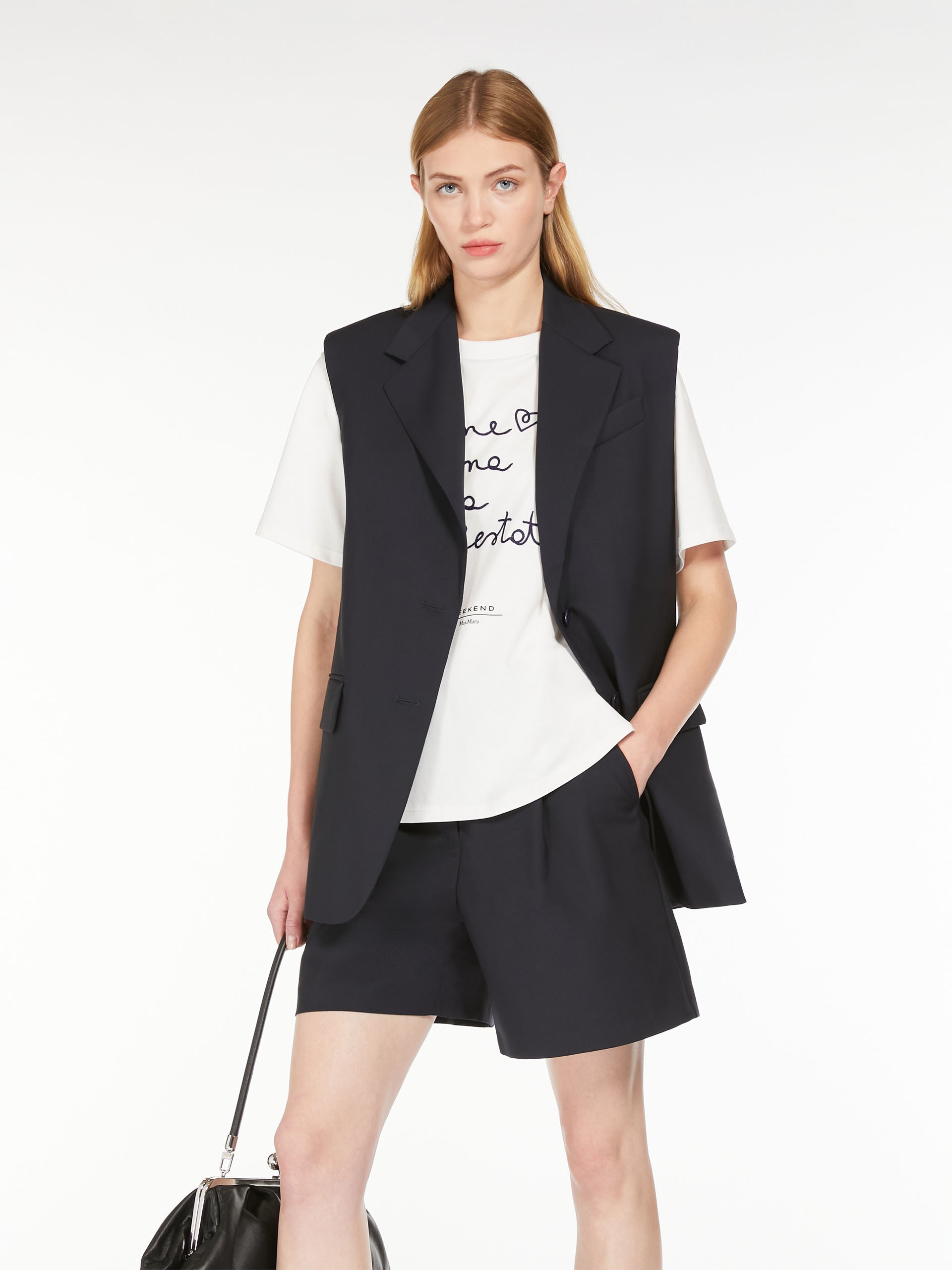 DONNA Stretch woollen cloth gilet - 5