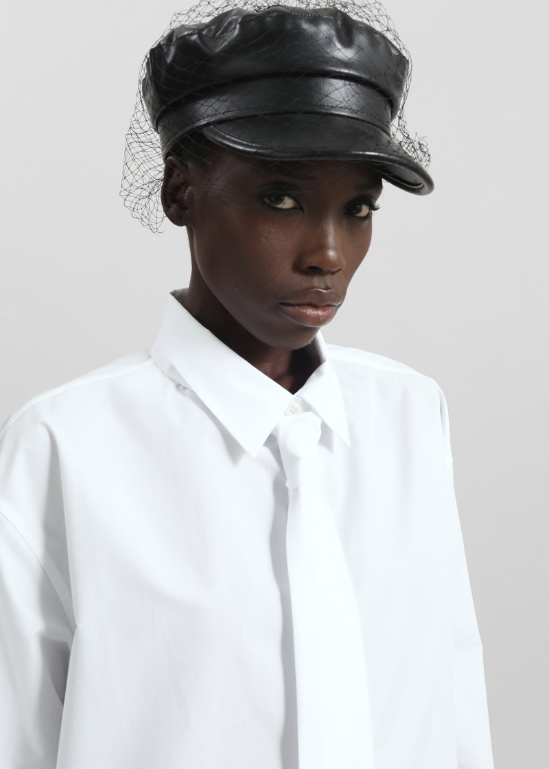 Perna Tie Neck Shirt - White 6