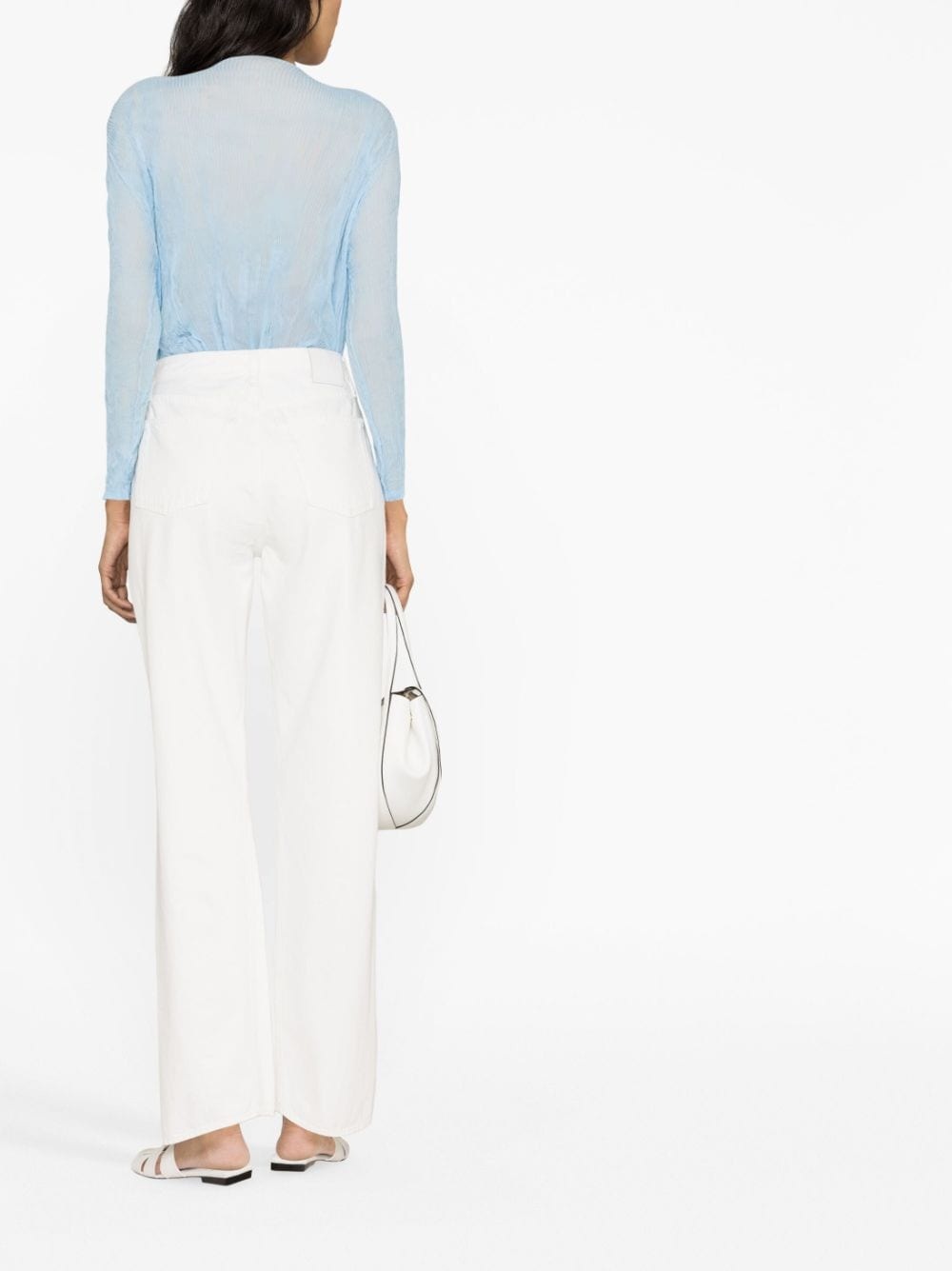 wide-leg organic-cotton jeans - 3