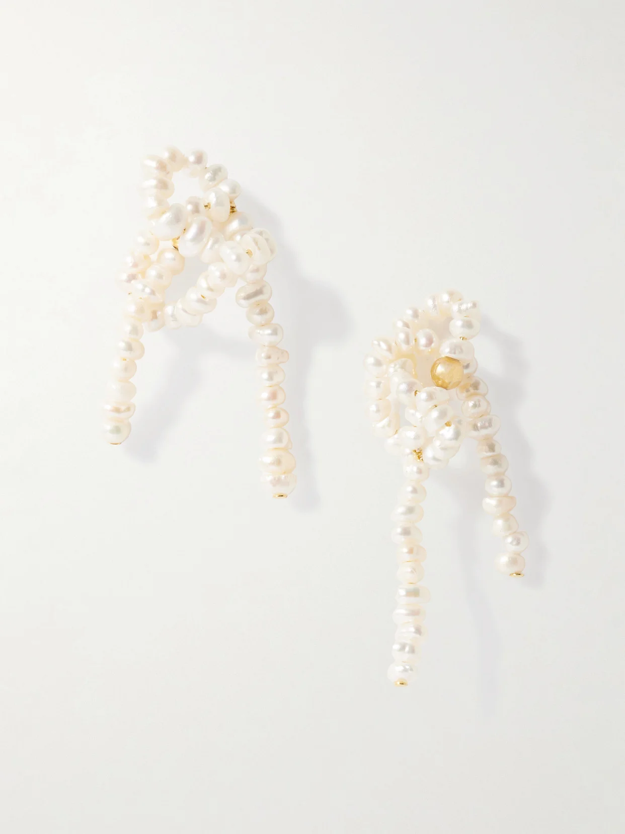 The Break Between The Clouds Recycled Gold Vermeil Pearl Earrings - 1