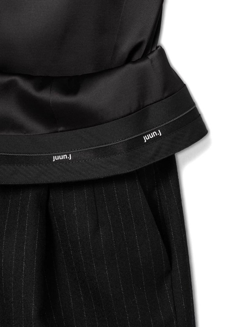 V-neck pinstripe dress 4