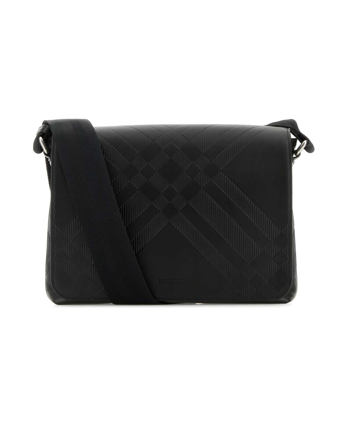 Black Leather Crossbody Bag - 1