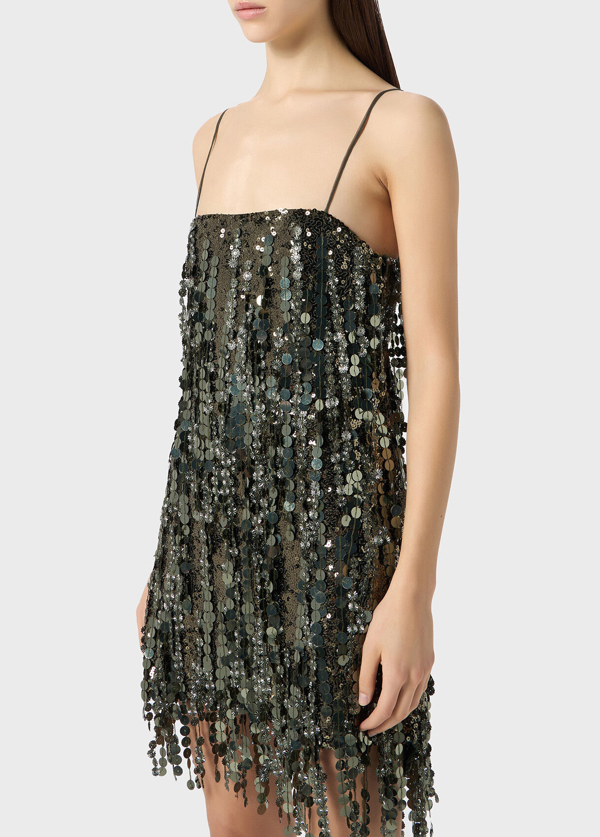 DRESS WITH SEQUIN, FLOWER AND BUGLE BEAD EMBROIDERY - 4