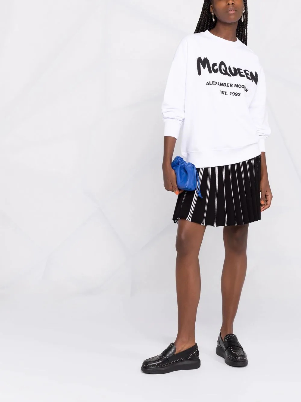 logo-print crew neck sweatshirt - 2