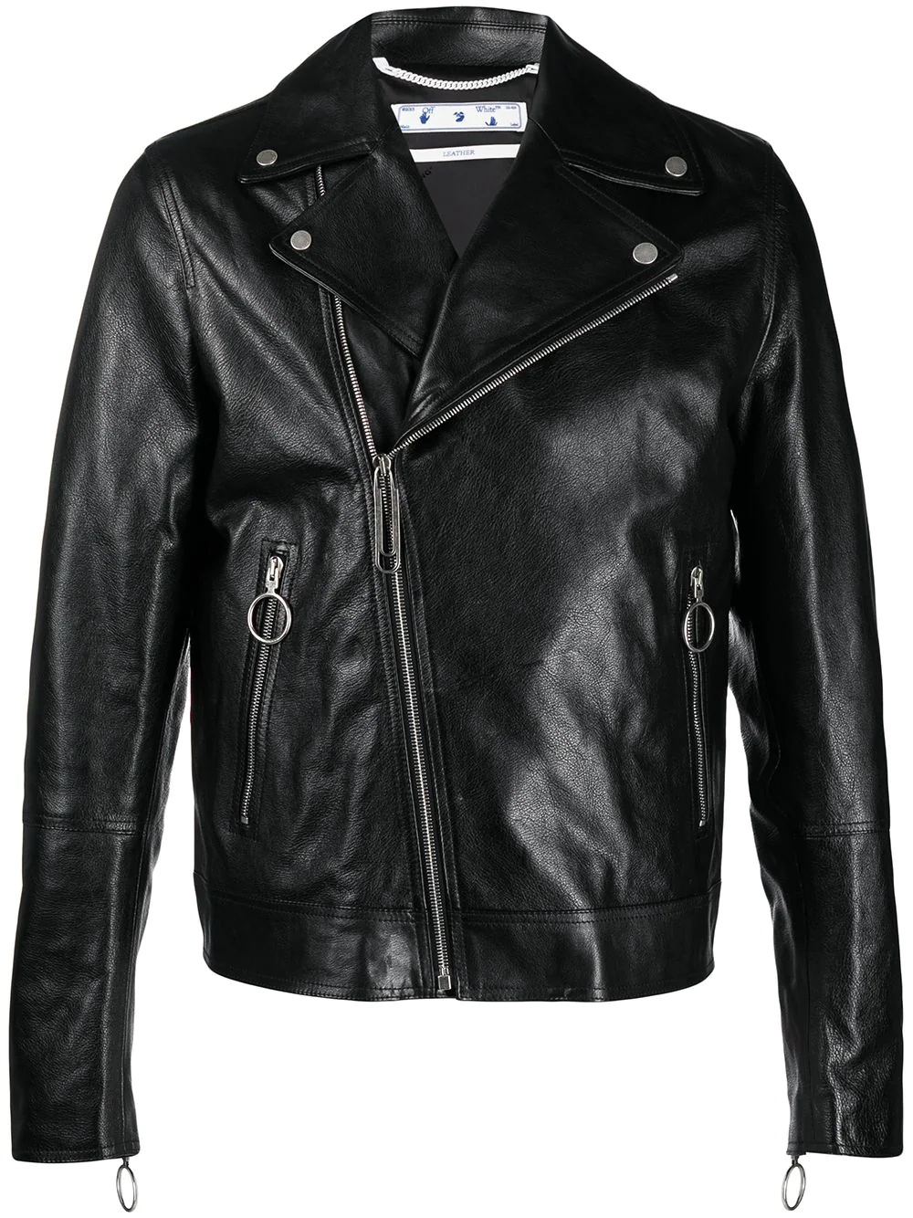 leather biker jacket - 1