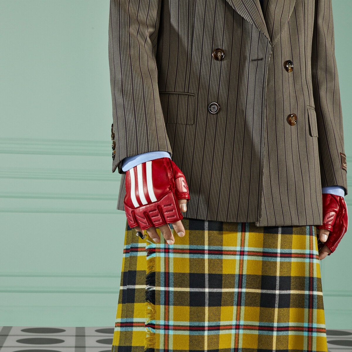 adidas x Gucci leather gloves - 3