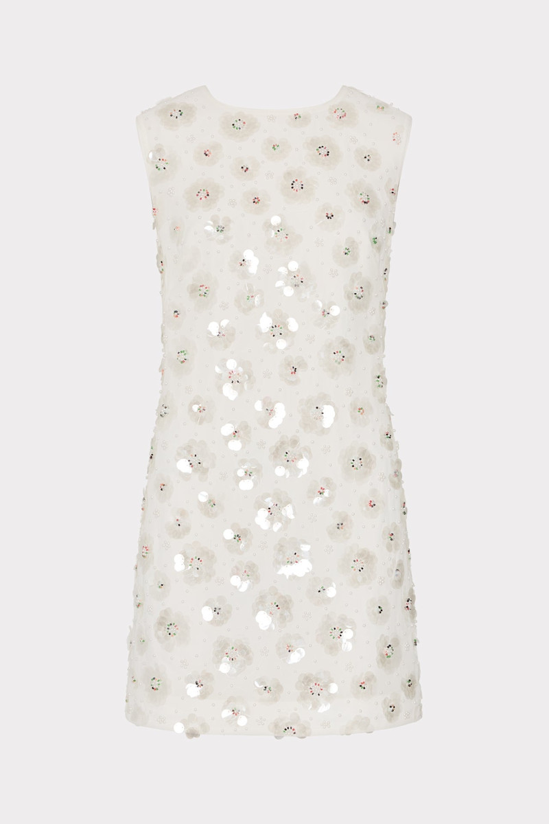 Ivette Fleur Paillette Shift Mini Dress 1
