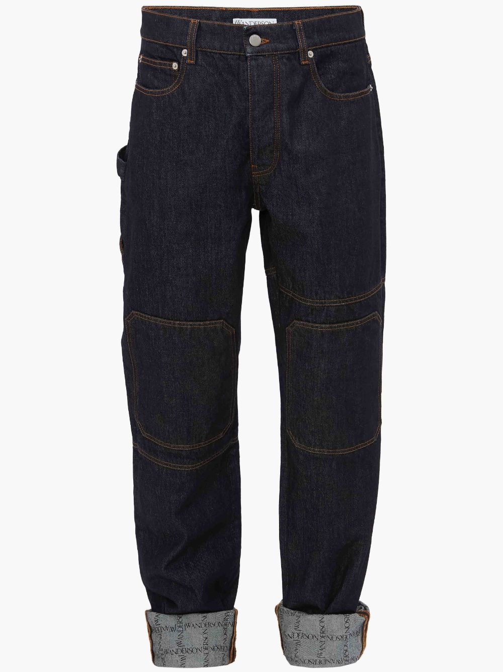 LOGO GRID TURN UP WORKWEAR JEANS - 1